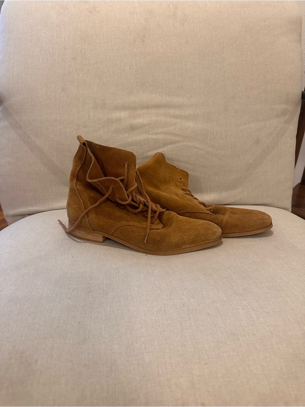 Zara Suede vintage basics collection Chukka Boots in Cognac Brown
